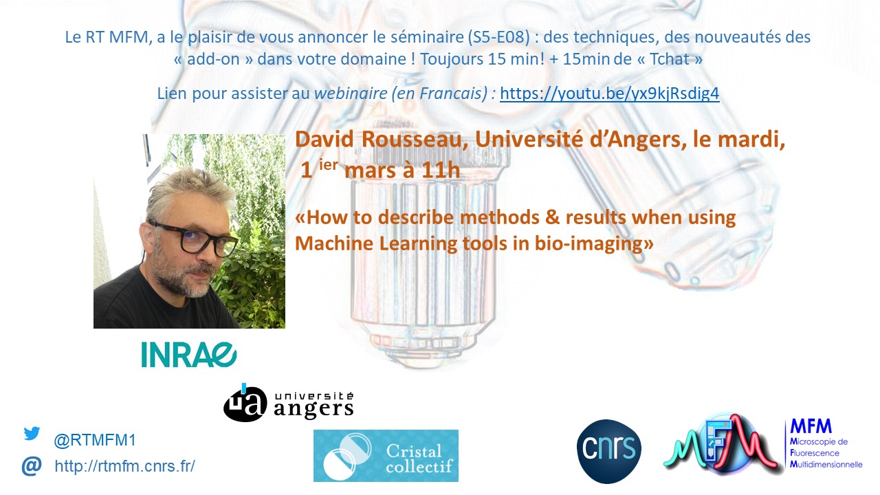 Webinaire du RTmfm : “How to describe methods & results when using Machine Learning           tools in bio-imaging”